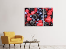 Laden Sie das Bild in den Galerie-Viewer, Leinwandbild 3-teilig Fruchtige Beeren