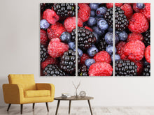 Laden Sie das Bild in den Galerie-Viewer, Leinwandbild 3-teilig Fruchtige Beeren