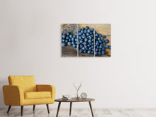 Laden Sie das Bild in den Galerie-Viewer, Leinwandbild 3-teilig Frische Heidelbeeren
