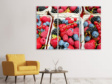 Laden Sie das Bild in den Galerie-Viewer, Leinwandbild 3-teilig Schalen mit Beeren