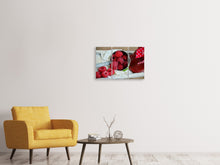 Laden Sie das Bild in den Galerie-Viewer, Leinwandbild 3-teilig Frische Himbeeren