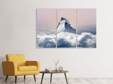 Laden Sie das Bild in den Galerie-Viewer, Leinwandbild 3-teilig Matterhorn in Wolken