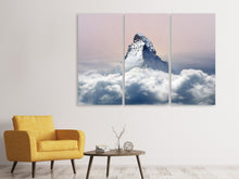 Laden Sie das Bild in den Galerie-Viewer, Leinwandbild 3-teilig Matterhorn in Wolken