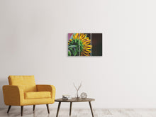 Laden Sie das Bild in den Galerie-Viewer, Leinwandbild 3-teilig Sonnenblume Close up