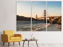 Laden Sie das Bild in den Galerie-Viewer, Leinwandbild 3-teilig An der Golden Gate Brücke