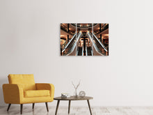 Laden Sie das Bild in den Galerie-Viewer, Leinwandbild 3-teilig Rolltreppe im Einkaufszentrum