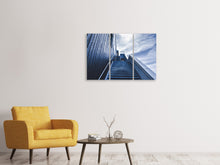 Laden Sie das Bild in den Galerie-Viewer, Leinwandbild 3-teilig Steile Treppe