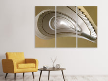 Laden Sie das Bild in den Galerie-Viewer, Leinwandbild 3-teilig Eigenwilliges Treppenhaus