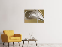 Laden Sie das Bild in den Galerie-Viewer, Leinwandbild 3-teilig Eigenwilliges Treppenhaus