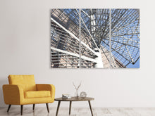 Laden Sie das Bild in den Galerie-Viewer, Leinwandbild 3-teilig Wendeltreppe aus Metall