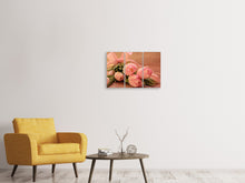 Laden Sie das Bild in den Galerie-Viewer, Leinwandbild 3-teilig Romantischer Tulpenstrauss