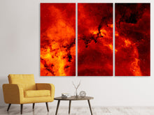 Laden Sie das Bild in den Galerie-Viewer, Leinwandbild 3-teilig Roter Sternenhimmel