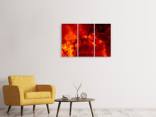 Laden Sie das Bild in den Galerie-Viewer, Leinwandbild 3-teilig Roter Sternenhimmel