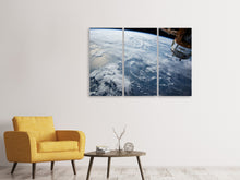 Laden Sie das Bild in den Galerie-Viewer, Leinwandbild 3-teilig Satelliten Bild