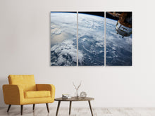 Laden Sie das Bild in den Galerie-Viewer, Leinwandbild 3-teilig Satelliten Bild