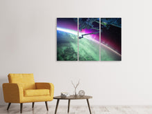 Laden Sie das Bild in den Galerie-Viewer, Leinwandbild 3-teilig Spektakuläres Satelliten Bild