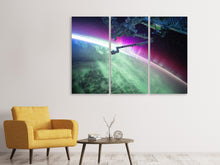 Laden Sie das Bild in den Galerie-Viewer, Leinwandbild 3-teilig Spektakuläres Satelliten Bild