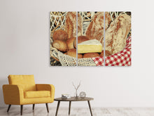 Laden Sie das Bild in den Galerie-Viewer, Leinwandbild 3-teilig Picknick Brotkorb