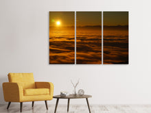 Laden Sie das Bild in den Galerie-Viewer, Leinwandbild 3-teilig Sonnenaufgang in der Natur
