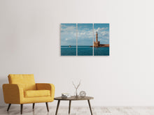 Laden Sie das Bild in den Galerie-Viewer, Leinwandbild 3-teilig Alter Leuchtturm