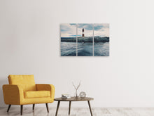 Laden Sie das Bild in den Galerie-Viewer, Leinwandbild 3-teilig Der Leuchtturm am Meer