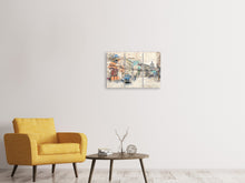 Laden Sie das Bild in den Galerie-Viewer, Leinwandbild 3-teilig Gemälde Oldtimer Kuba