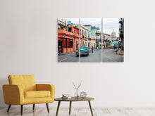 Laden Sie das Bild in den Galerie-Viewer, Leinwandbild 3-teilig Oldtimer Kuba
