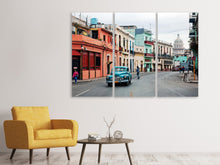 Laden Sie das Bild in den Galerie-Viewer, Leinwandbild 3-teilig Oldtimer Kuba