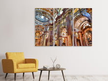 Laden Sie das Bild in den Galerie-Viewer, Leinwandbild 3-teilig Barocke Kirche