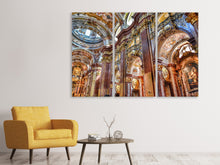 Laden Sie das Bild in den Galerie-Viewer, Leinwandbild 3-teilig Barocke Kirche