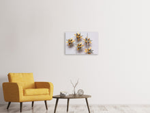 Laden Sie das Bild in den Galerie-Viewer, Leinwandbild 3-teilig Origami Sterne