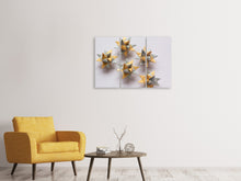 Laden Sie das Bild in den Galerie-Viewer, Leinwandbild 3-teilig Origami Sterne