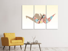 Laden Sie das Bild in den Galerie-Viewer, Leinwandbild 3-teilig Buntes Origami