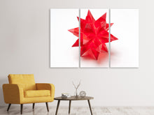 Laden Sie das Bild in den Galerie-Viewer, Leinwandbild 3-teilig Roter Weihnachtsstern