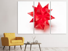 Laden Sie das Bild in den Galerie-Viewer, Leinwandbild 3-teilig Roter Weihnachtsstern