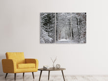 Laden Sie das Bild in den Galerie-Viewer, Leinwandbild 3-teilig Verzauberter Winterwald