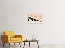Laden Sie das Bild in den Galerie-Viewer, Leinwandbild 3-teilig Klavier Noten