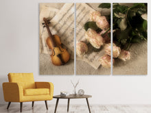 Laden Sie das Bild in den Galerie-Viewer, Leinwandbild 3-teilig Die Violine