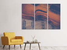 Laden Sie das Bild in den Galerie-Viewer, Leinwandbild 3-teilig Alte Violine