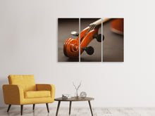 Laden Sie das Bild in den Galerie-Viewer, Leinwandbild 3-teilig Close up Geige