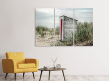 Laden Sie das Bild in den Galerie-Viewer, Leinwandbild 3-teilig Das kleine Strandhaus