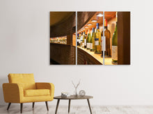 Laden Sie das Bild in den Galerie-Viewer, Leinwandbild 3-teilig In der Weinbar