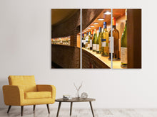 Laden Sie das Bild in den Galerie-Viewer, Leinwandbild 3-teilig In der Weinbar