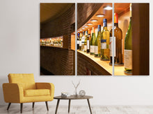 Laden Sie das Bild in den Galerie-Viewer, Leinwandbild 3-teilig In der Weinbar