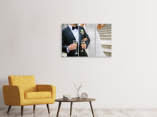 Laden Sie das Bild in den Galerie-Viewer, Leinwandbild 3-teilig Champagner zur Hochzeit