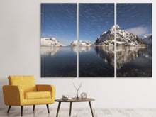 Laden Sie das Bild in den Galerie-Viewer, Leinwandbild 3-teilig Spiegelungen bei den Bergen