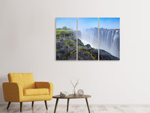 Laden Sie das Bild in den Galerie-Viewer, Leinwandbild 3-teilig Über dem Wasserfall