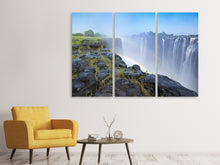 Laden Sie das Bild in den Galerie-Viewer, Leinwandbild 3-teilig Über dem Wasserfall