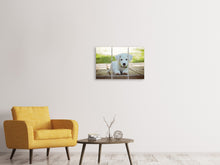 Laden Sie das Bild in den Galerie-Viewer, Leinwandbild 3-teilig Süsses Hunde Baby