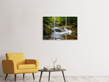 Laden Sie das Bild in den Galerie-Viewer, Leinwandbild 3-teilig Entspannung am Wasserfall